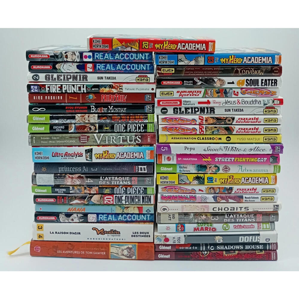 40x French Manga Assorted Mixed Lot Volumes Paperback Kana Pika Glenat‎